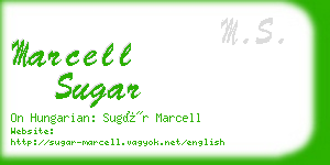 marcell sugar business card